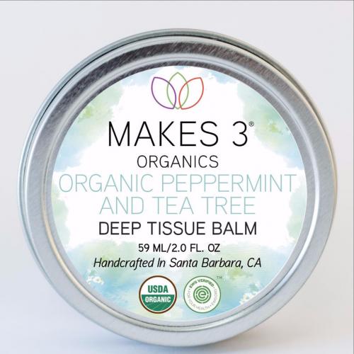 Makes 3 Organics Peppermint and Tea Tree Deep Tissue Balm