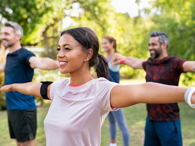 Outdoor exercise class