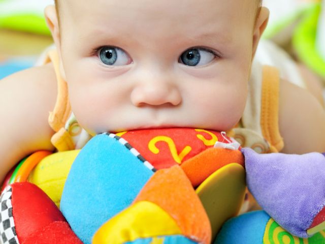 Baby with toy