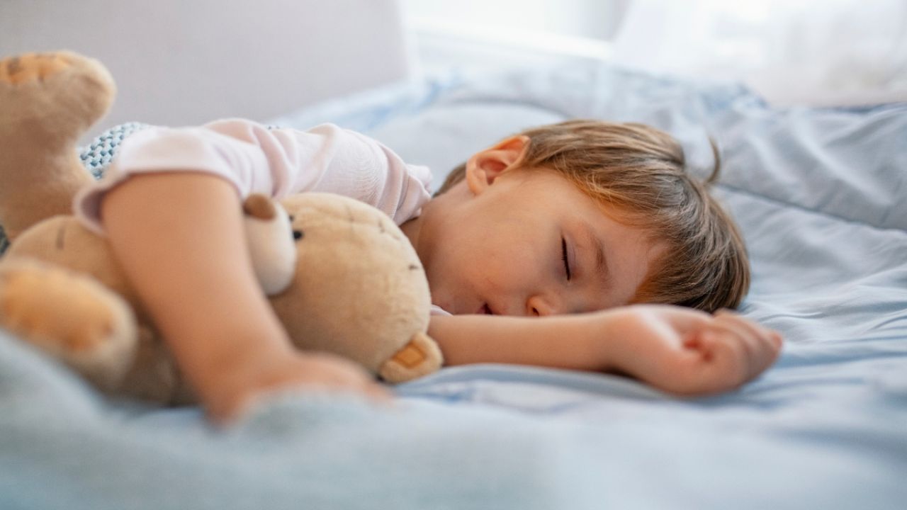 Child on mattress