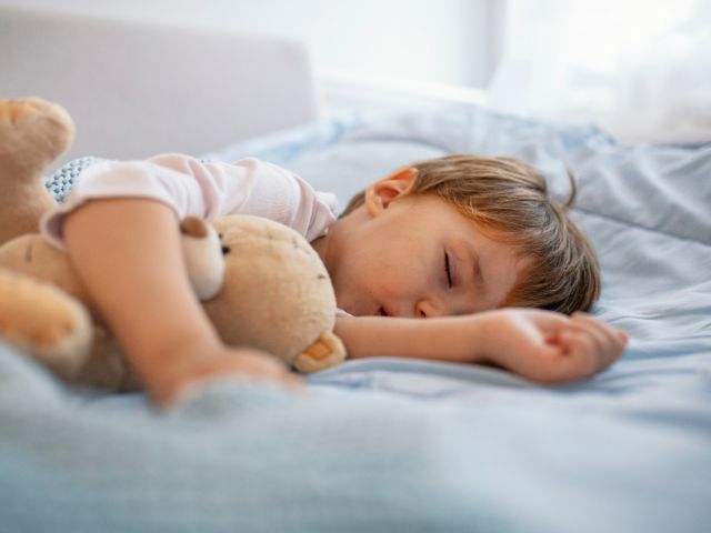 Child on mattress