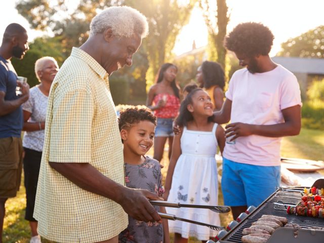 Family having a cook out