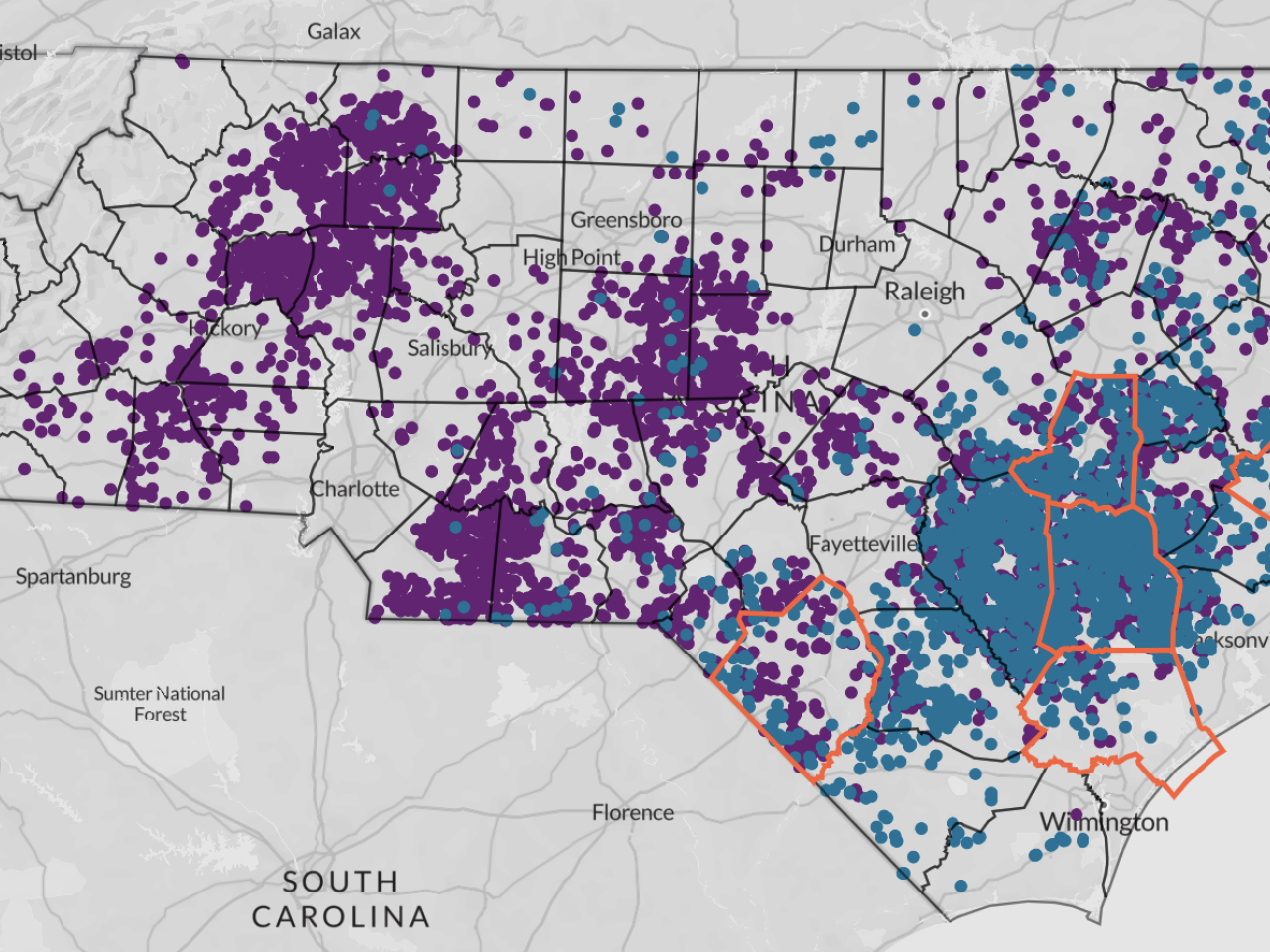 NC cafo map